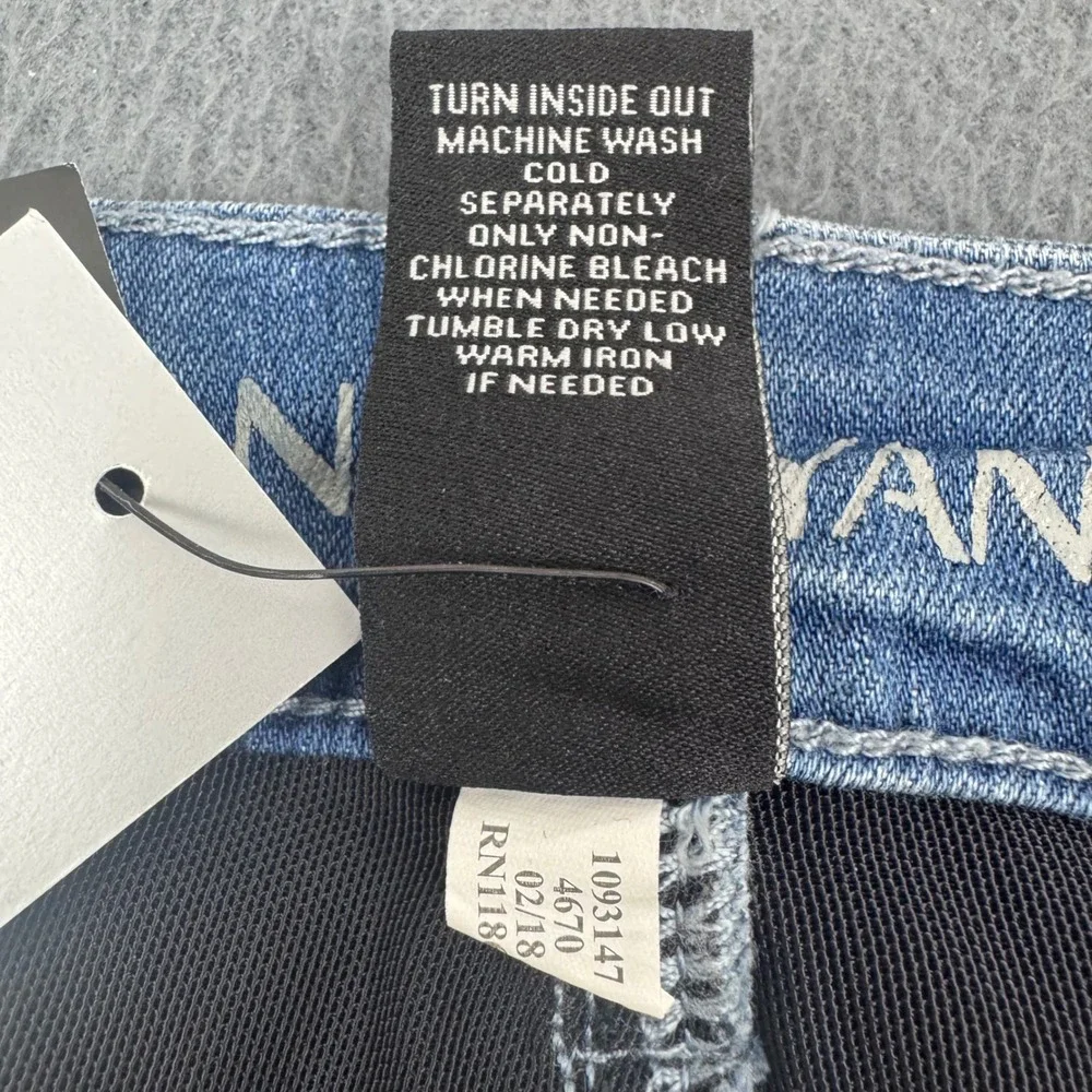 Lane Bryant Super Stretch Ankle Jeans Women 26 Blue Mid Rise Distressed Raw Hem